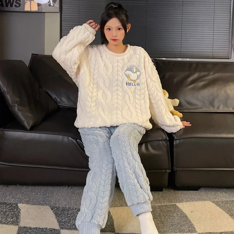 Qiao Ni Tong Pajama Set Women's Image Color-5