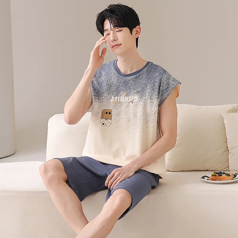 Qiao Ni Tong Pajama Set Men's Image Color-4