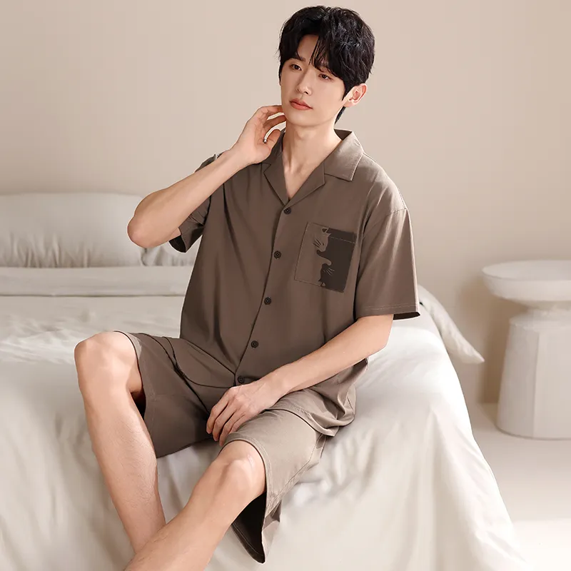 Qiao Ni Tong Pajama Set Men's Image Color-5