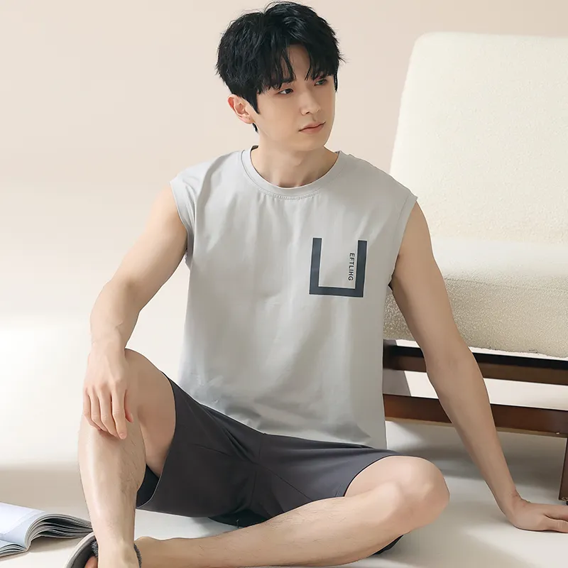 Qiao Ni Tong Pajama Set Men's Image Color-5