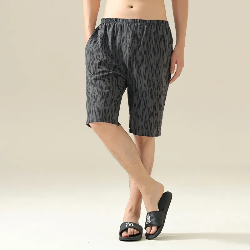 Qiao Ni Tong Pajama Pants Men's Dark Gray-5