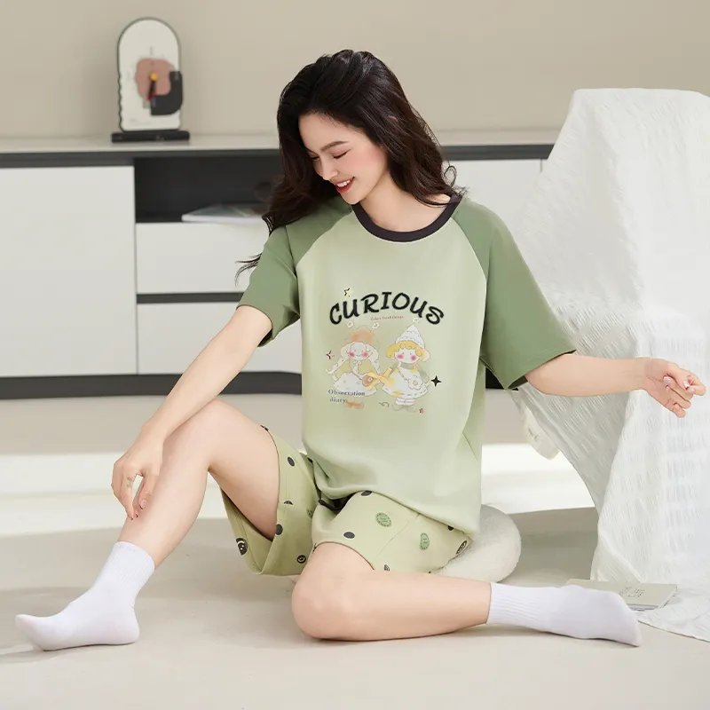Qiao Ni Tong Pajama Set Women's Image Color-4