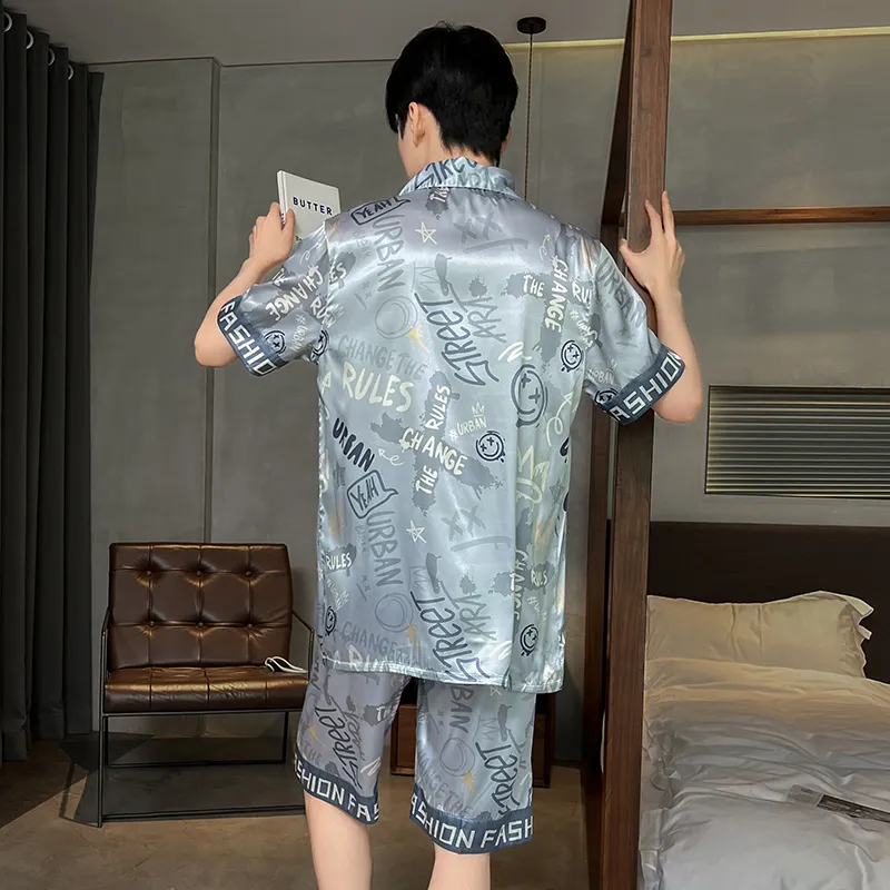 Qiao Ni Tong Pajama Set Men's Black-38