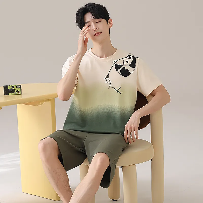 Qiao Ni Tong Pajama Set Men's Image Color-2