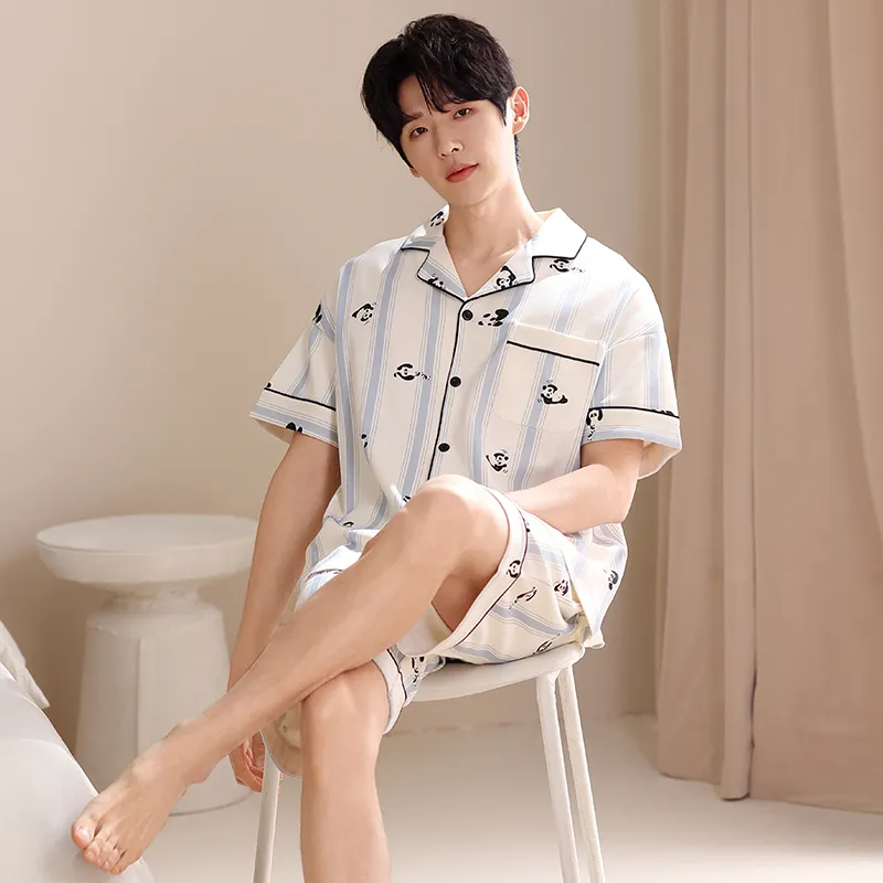 Qiao Ni Tong Pajama Set Men's Image Color-5