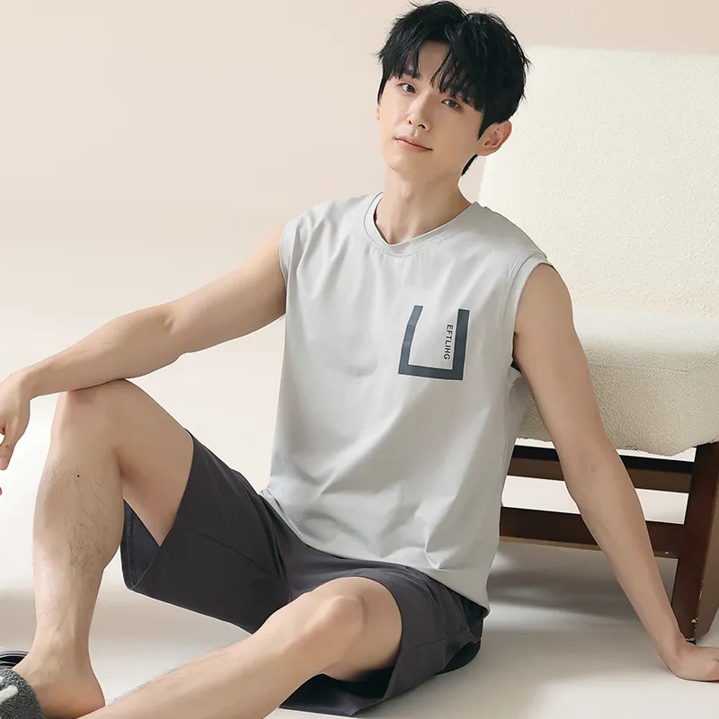 Qiao Ni Tong Pajama Set Men's Image Color-1