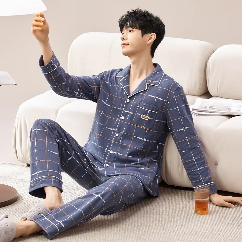 Qiao Ni Tong Pajama Set Men's Image Color-3
