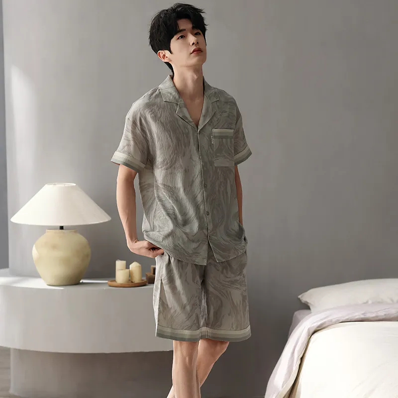 Qiao Ni Tong Pajama Set Men's Image Color-6