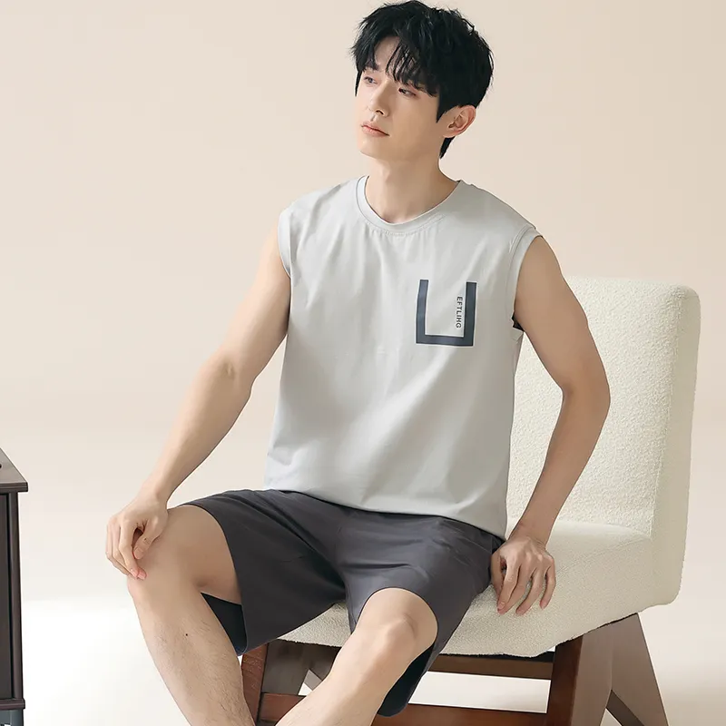 Qiao Ni Tong Pajama Set Men's Image Color-3