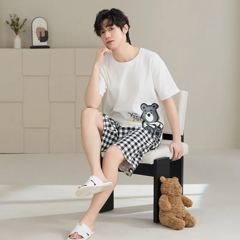 Qiao Ni Tong Pajama Set Men's Image Color-4