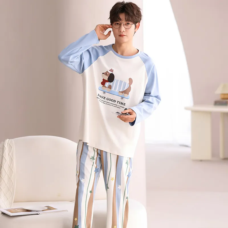 Qiao Ni Tong Pajama Set Men's Image Color-6