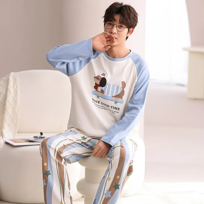 Qiao Ni Tong Pajama Set Men's Image Color-5