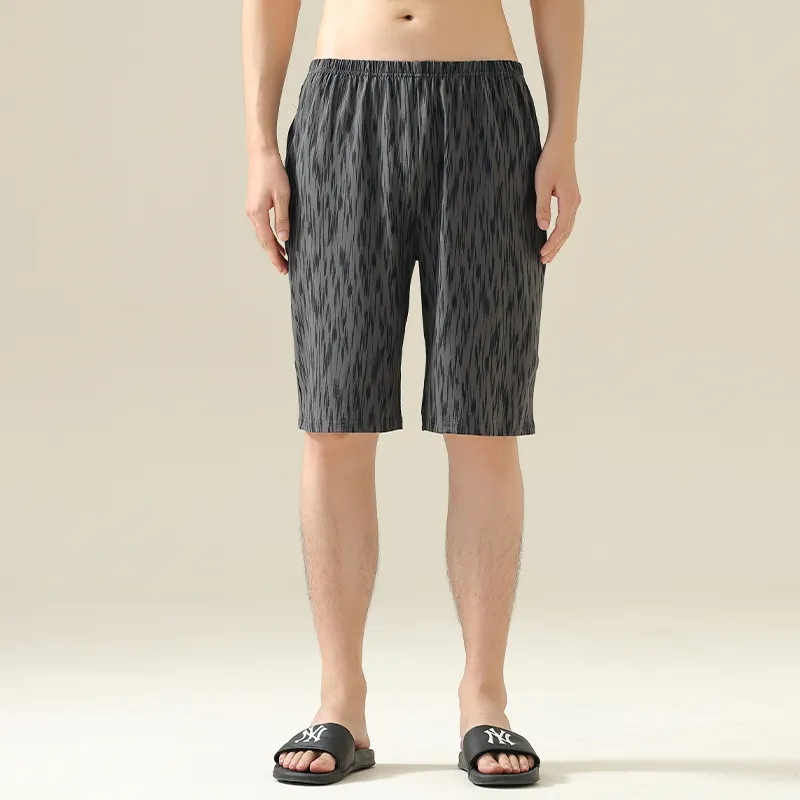 Qiao Ni Tong Pajama Pants Men's Dark Gray-6