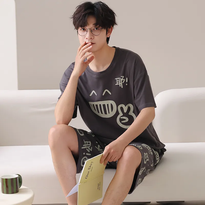 Qiao Ni Tong Pajama Set Men's Image Color-5