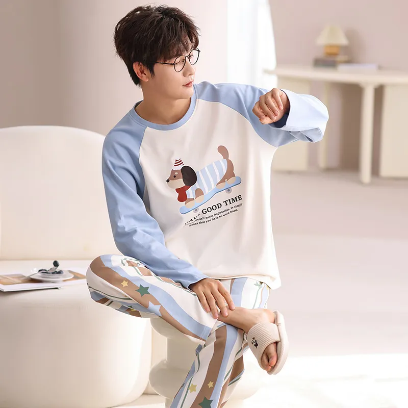 Qiao Ni Tong Pajama Set Men's Image Color-3