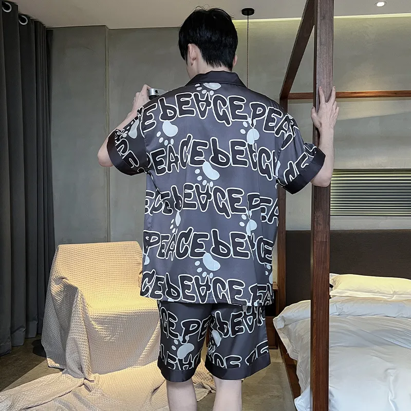 Qiao Ni Tong Pajama Set Men's Black-19