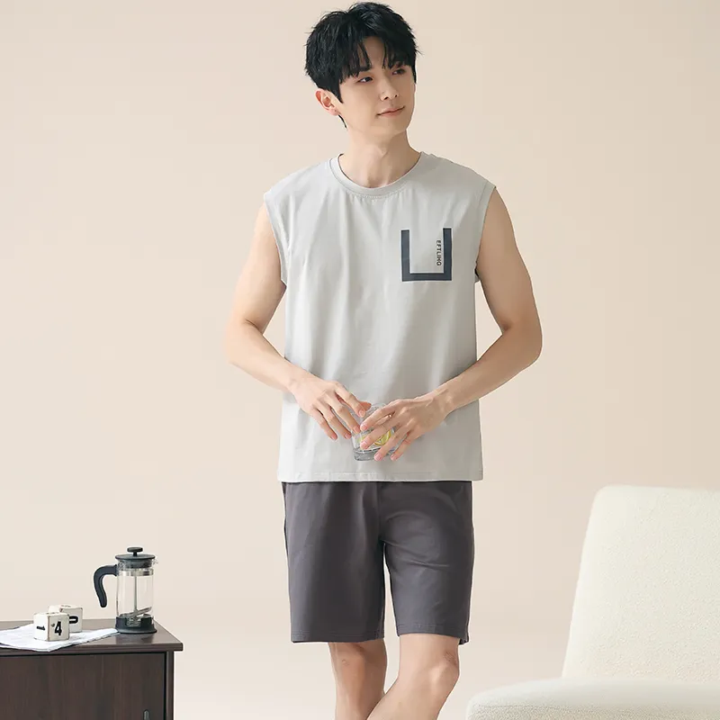 Qiao Ni Tong Pajama Set Men's Image Color-6