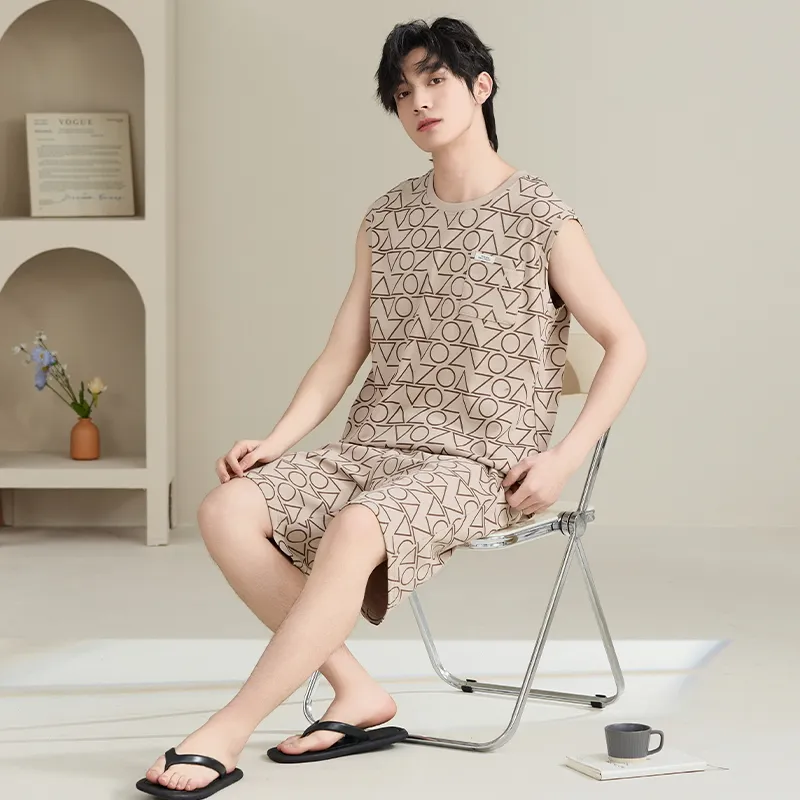 Qiao Ni Tong Pajama Set Men's Image Color-1