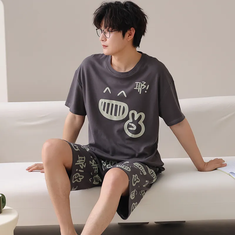 Qiao Ni Tong Pajama Set Men's Image Color-4