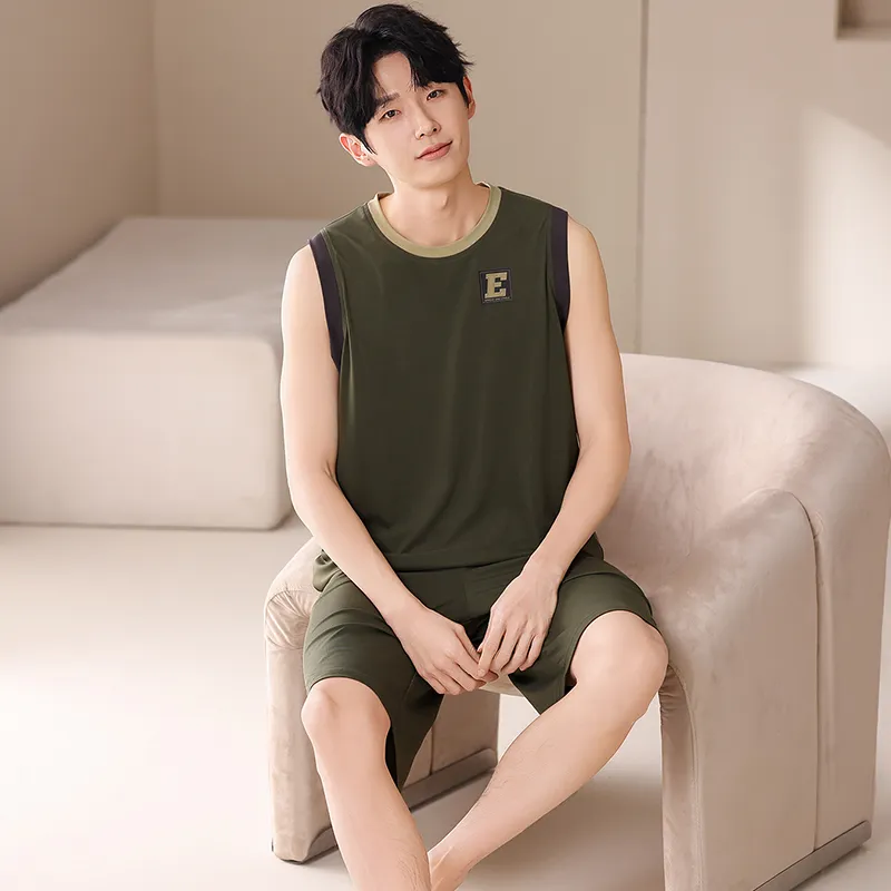 Qiao Ni Tong Pajama Set Men's 2 Piece Set-1