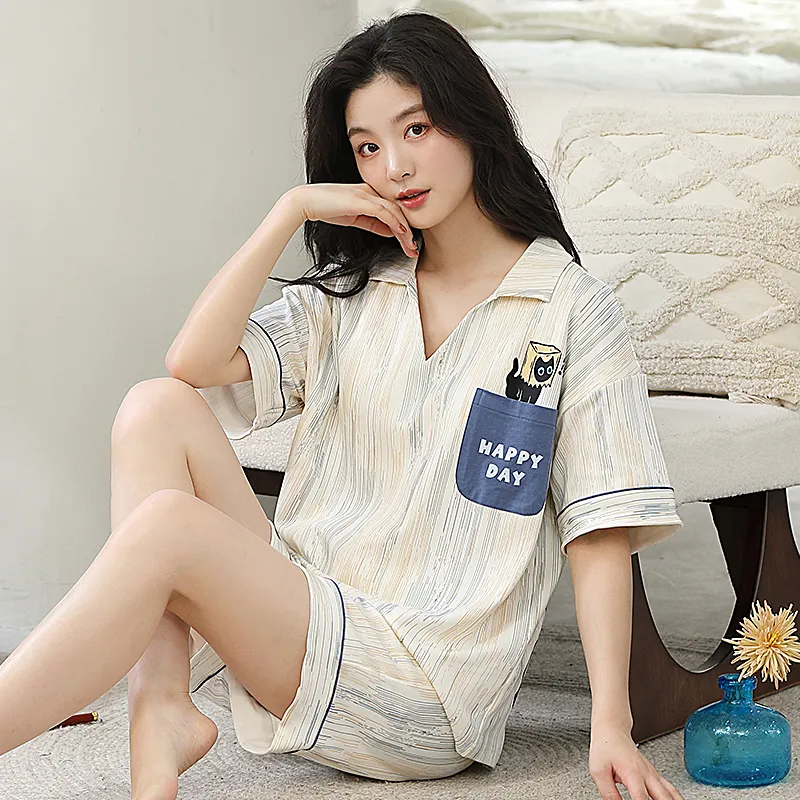 Qiao Ni Tong Pajama Set Women's Image Color-5