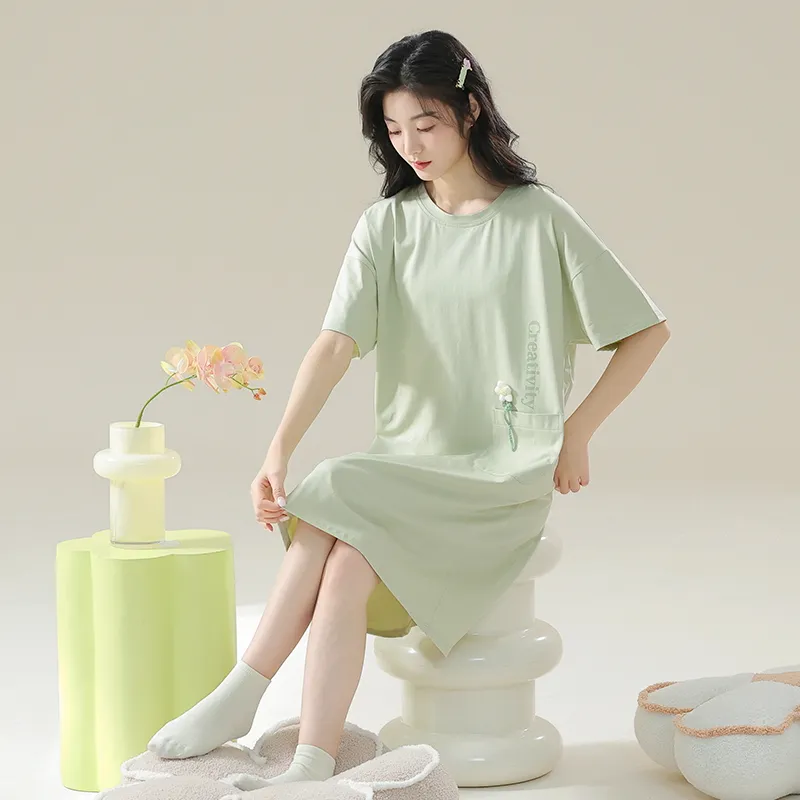 Qiao Ni Tong Women's Nightgowns-3
