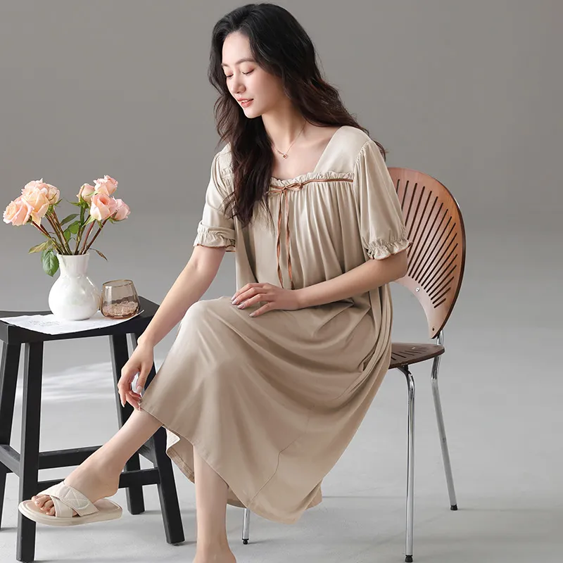 Qiao Ni Tong Women's Nightgowns-4
