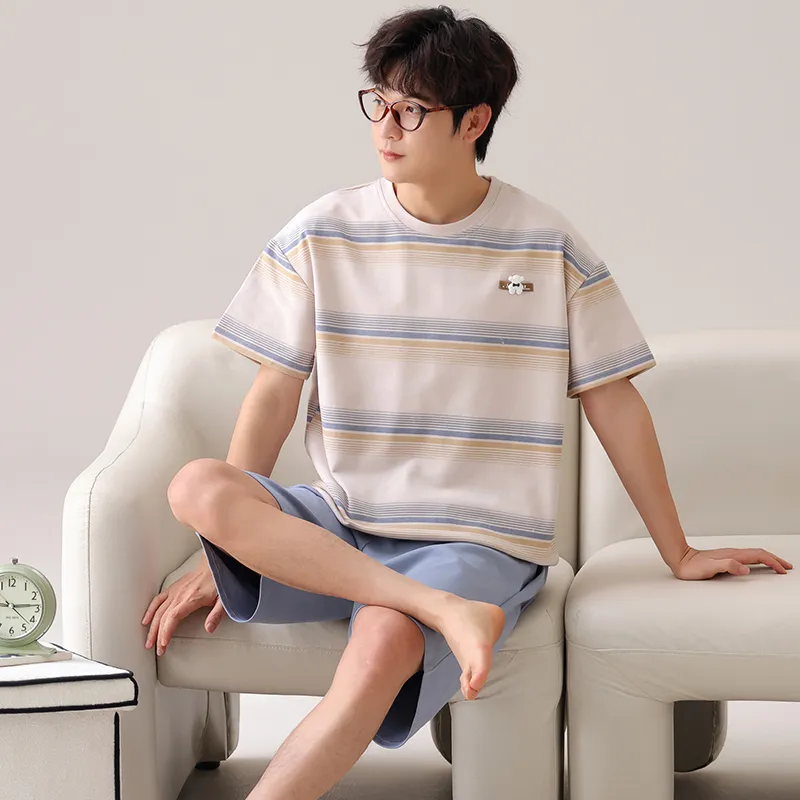 Qiao Ni Tong Pajama Set Men's Image Color-4