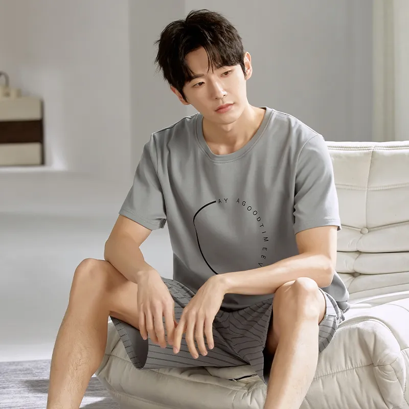 Qiao Ni Tong Pajama Set Men's Image Color-2