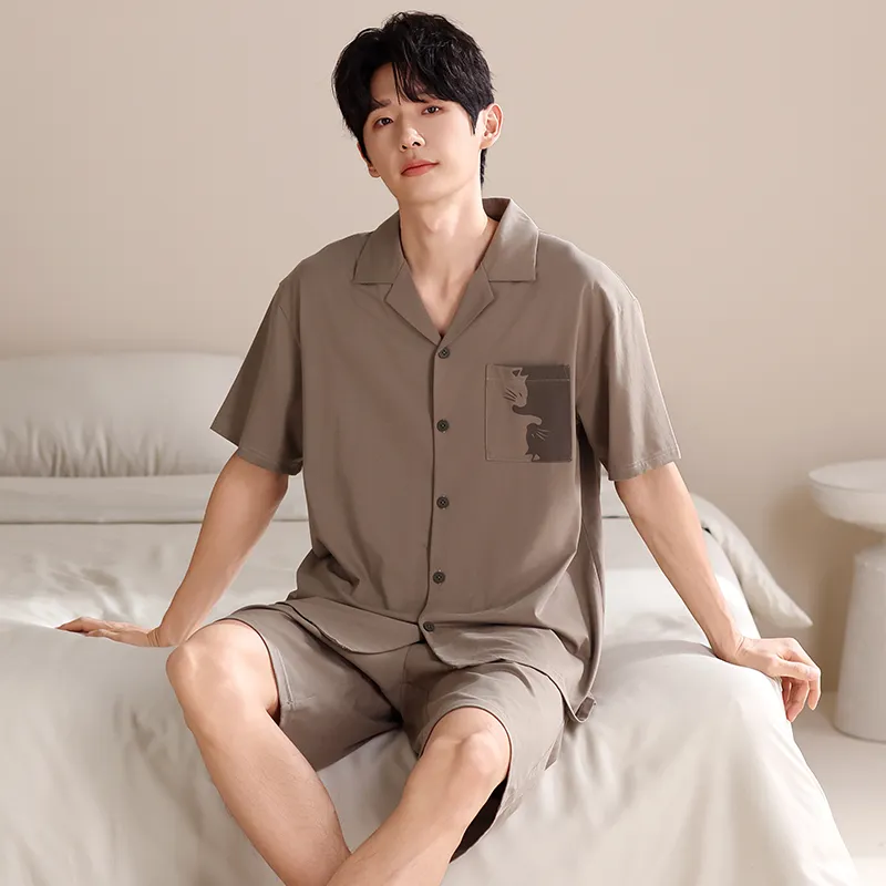 Qiao Ni Tong Pajama Set Men's Image Color-2