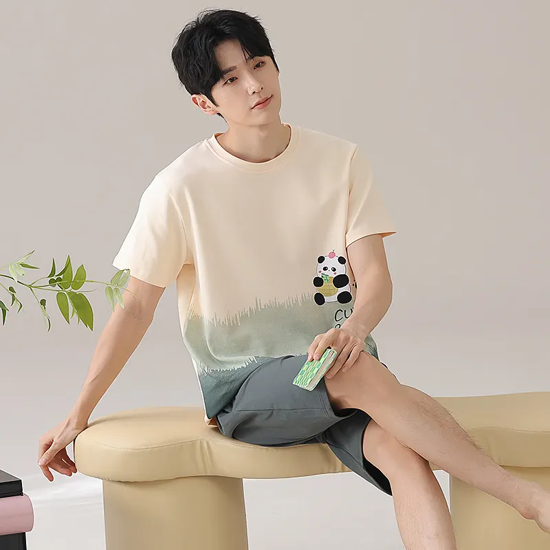Qiao Ni Tong Pajama Set Men's Image Color-5
