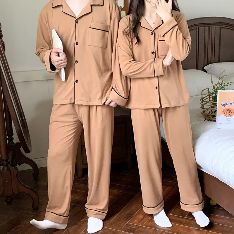 Qiao Ni Tong Pajama Set Unisex Chocolate-10
