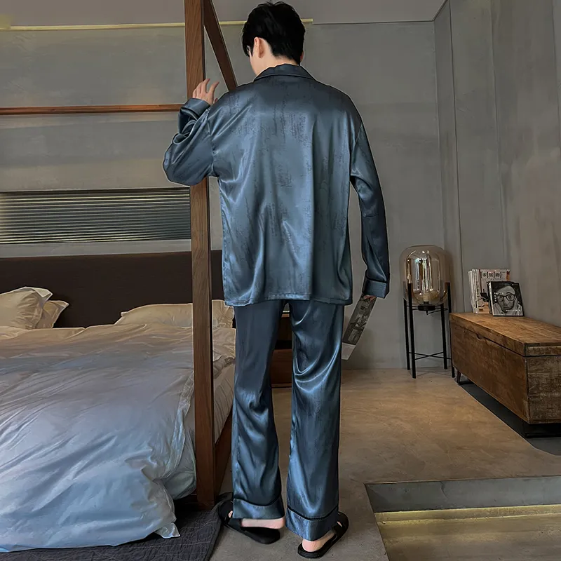 Qiao Ni Tong Pajama Set Men's Premium Black-20