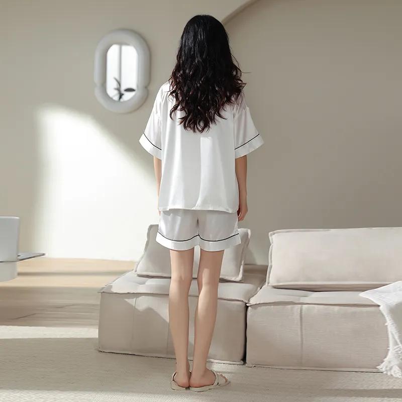 Qiao Ni Tong Pajama Set Women's Moon White-1
