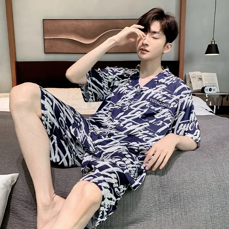 Qiao Ni Tong Pajama Set Men's Image Color-5