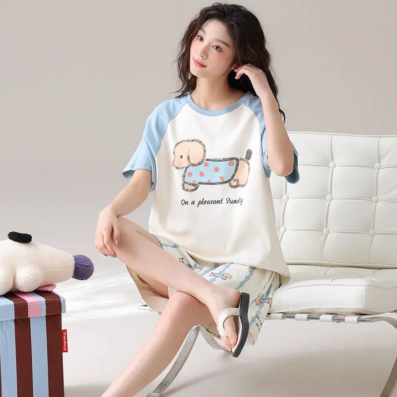 Qiao Ni Tong Pajama Set Women's Image Color-2