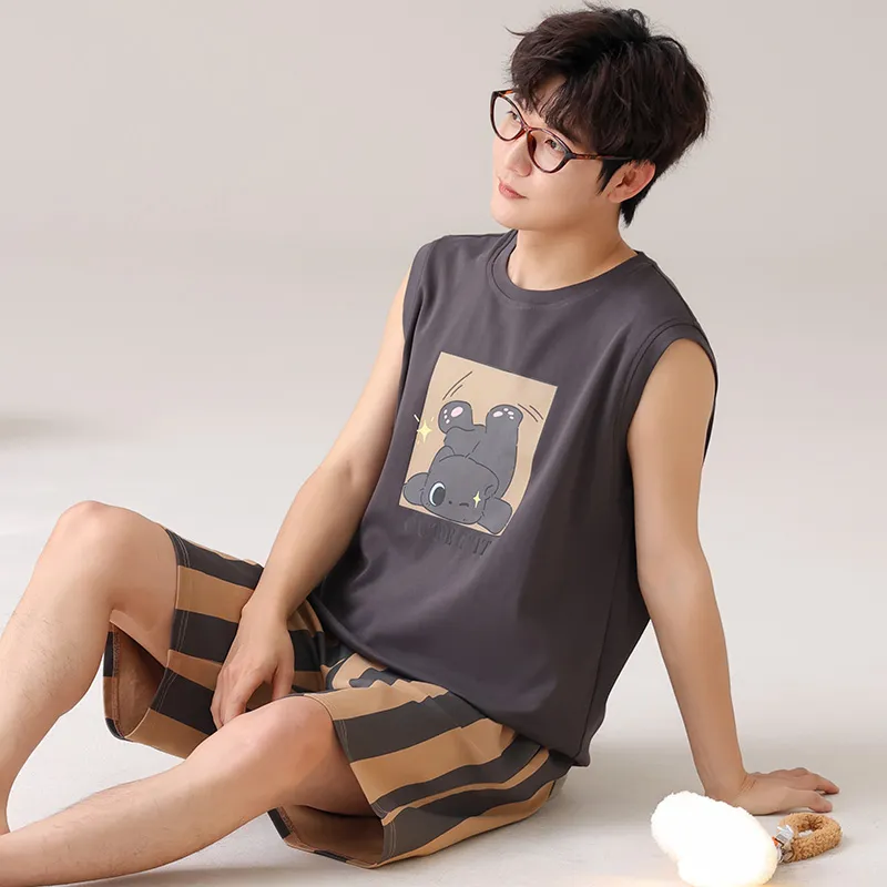 Qiao Ni Tong Pajama Set Men's Image Color-3