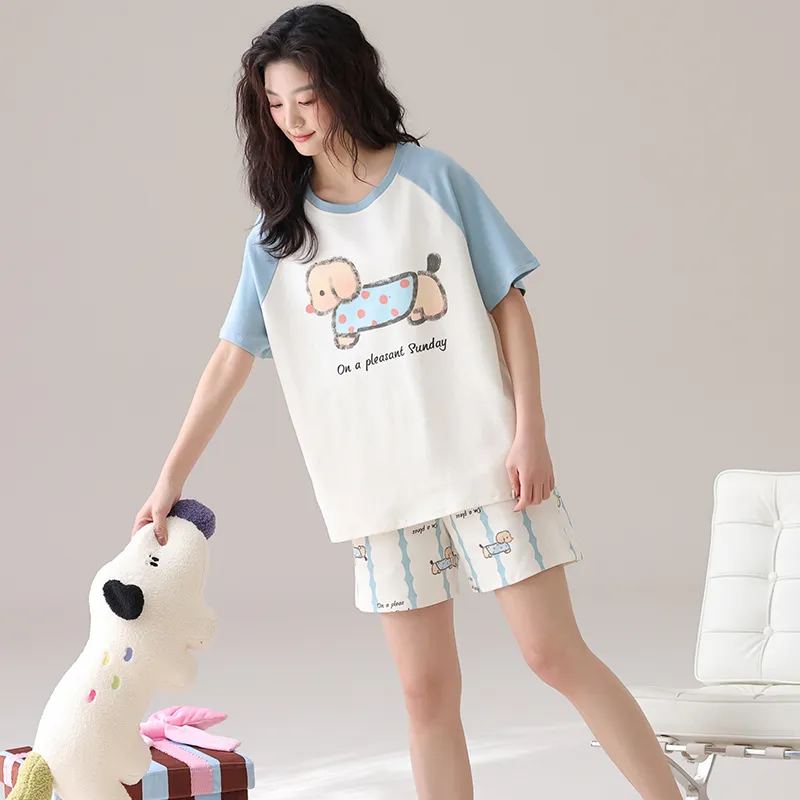Qiao Ni Tong Pajama Set Women's Image Color-5