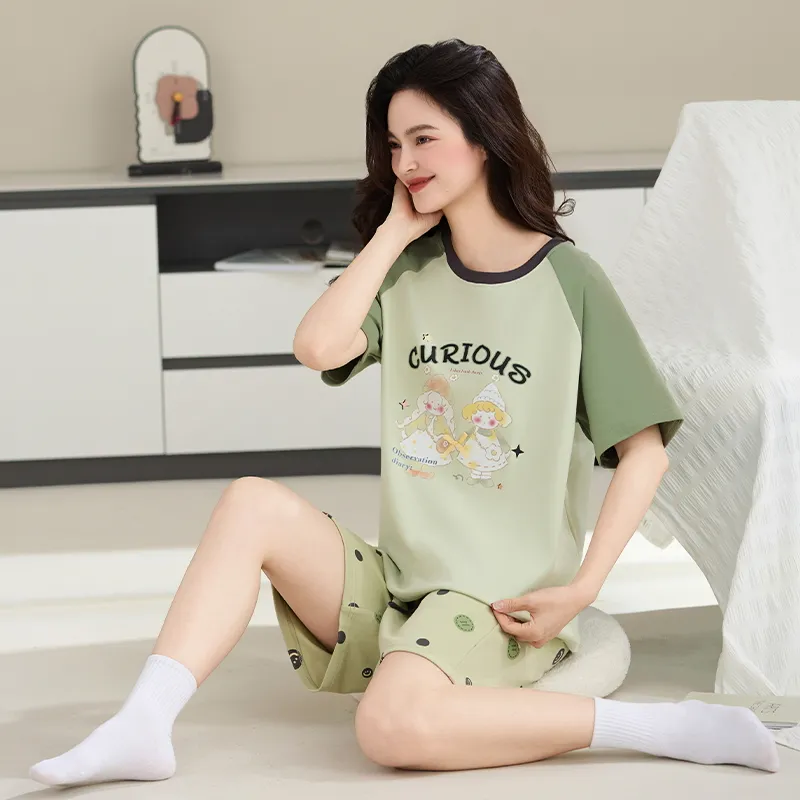 Qiao Ni Tong Pajama Set Women's Image Color-3