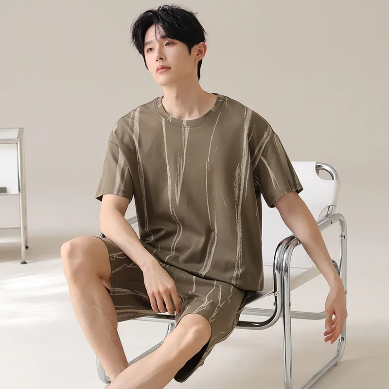 Qiao Ni Tong Pajama Set Men's Image Color-2