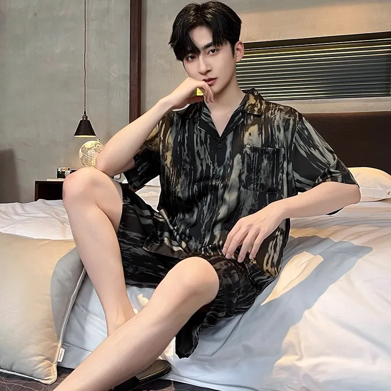 Qiao Ni Tong Pajama Set Men's Image Color-3