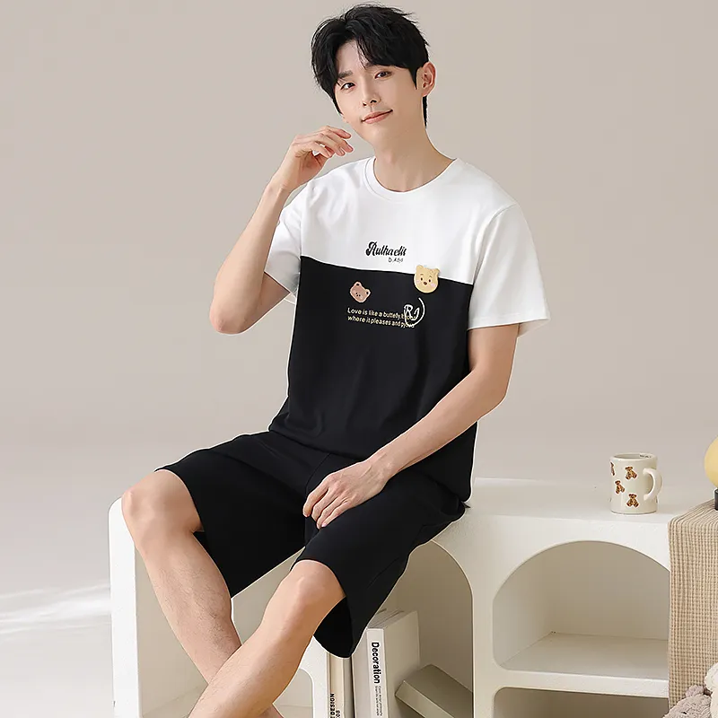 Qiao Ni Tong Pajama Set Men's Image Color-3
