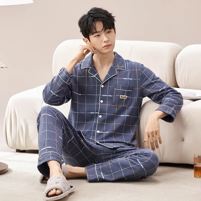 Qiao Ni Tong Pajama Set Men's Image Color-2
