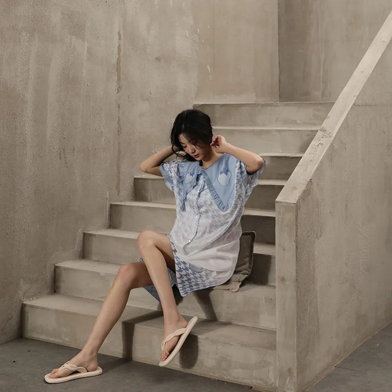 Qiao Ni Tong Pajama Set Women's Image Color-5