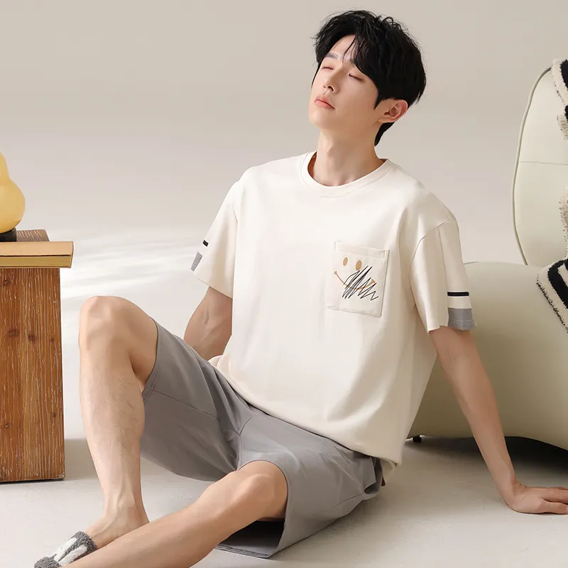 Qiao Ni Tong Pajama Set Men's Image Color-5