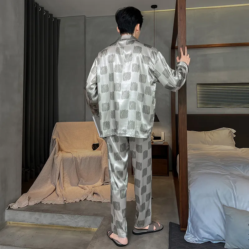 Qiao Ni Tong Pajama Set Men's Premium Black-22