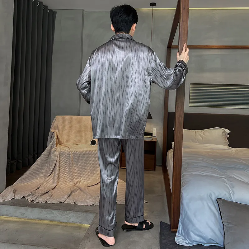 Qiao Ni Tong Pajama Set Men's Premium Black-24