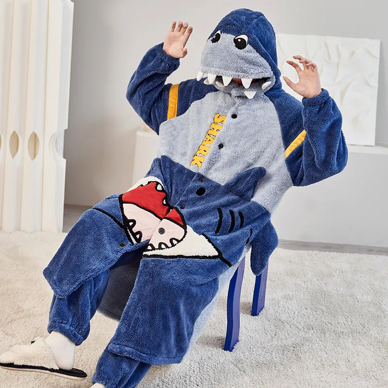 Qiao Ni Tong Pajama Set Men's Blue-3