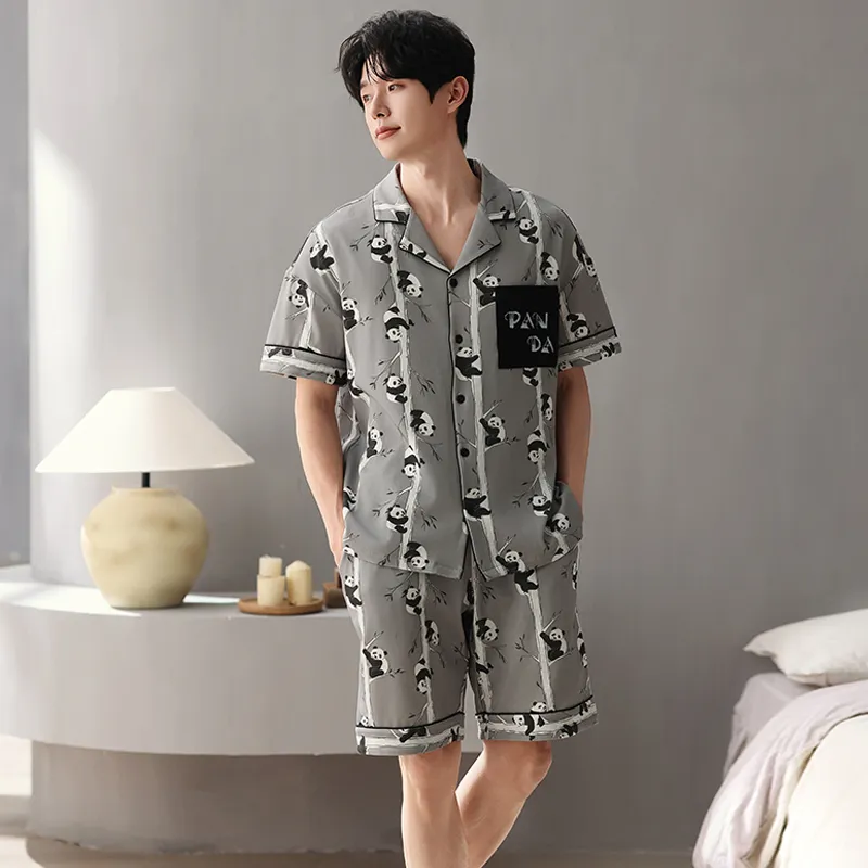 Qiao Ni Tong Pajama Set Men's Image Color-5