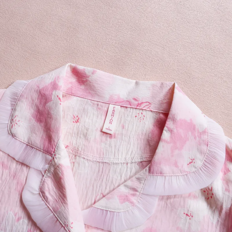 Qiao Ni Tong Pajama Set Women's Pink-1